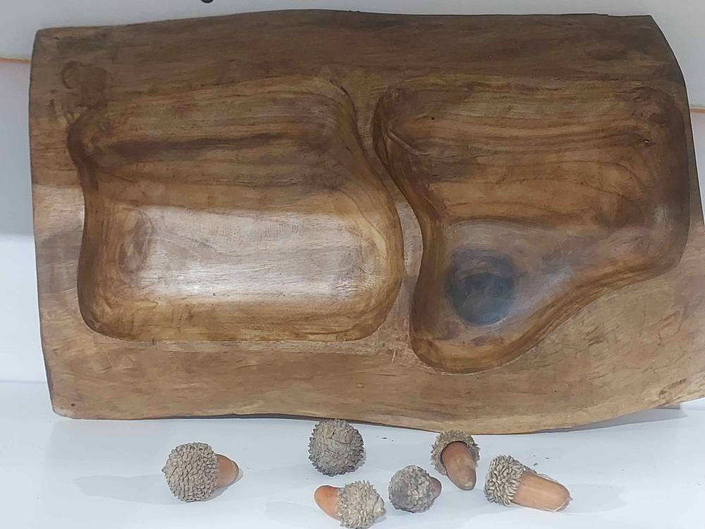 اردو خوری با چوب گردو دست ساز